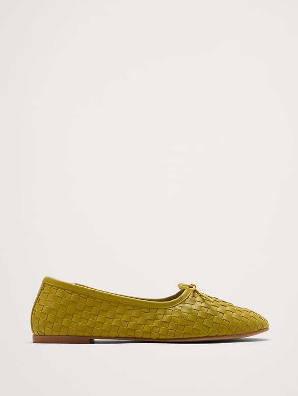 Roma Woven Leather Flat by Freda Salvador
