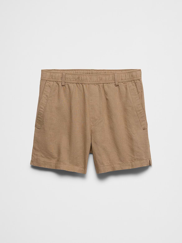 Slim-Fit 5" Linen-Blend Short
