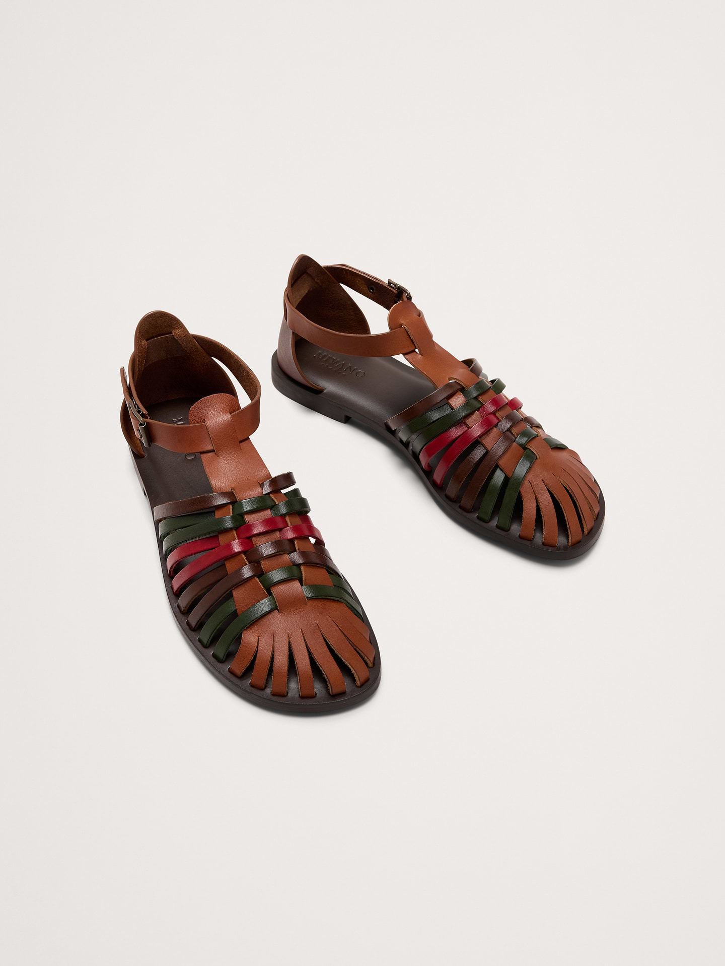 Image number 3 showing, Braided Italian Leather Fisherman Sandal
