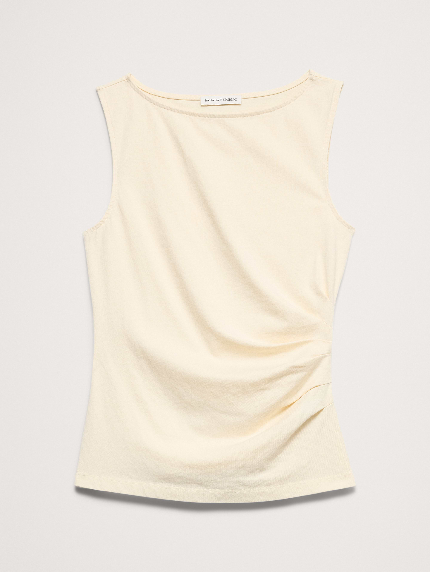 L'image numéro 2 présente Camisole froncée sur le côté en coton rétro