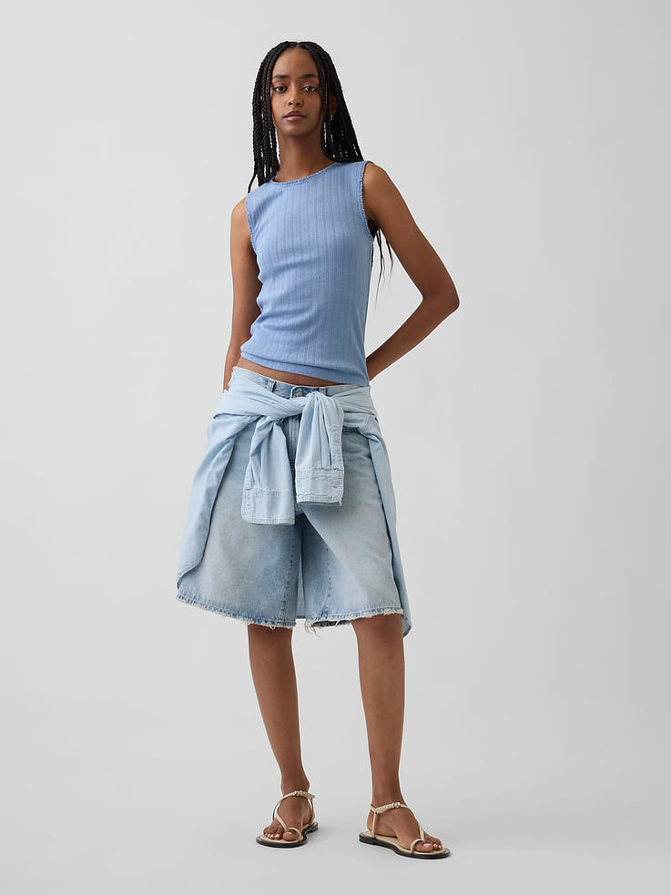 Image number 2 showing, Pointelle Shell Tank Top