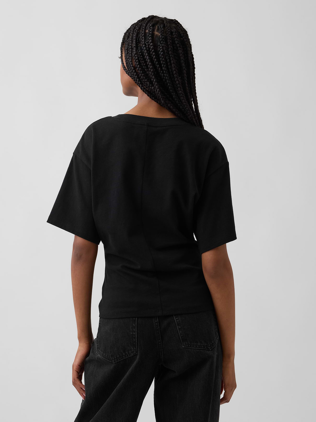 Image 3 of 5, Knit Fitted-Waist T-Shirt
