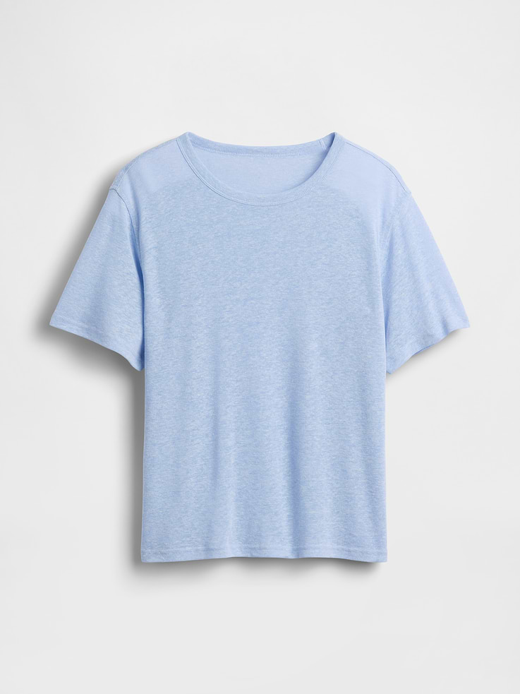 L'image numéro 5 présente T-shirt décontracté en mélange de lin