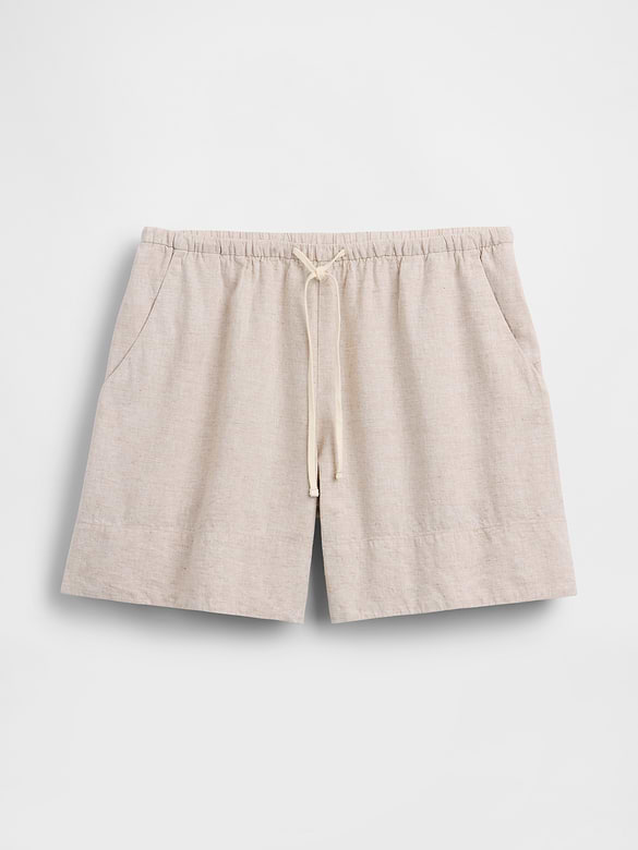 6" Linen-Blend Easy Shorts