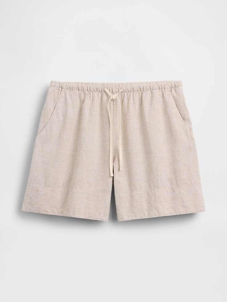Image number 5 showing, 6" Linen-Blend Easy Shorts