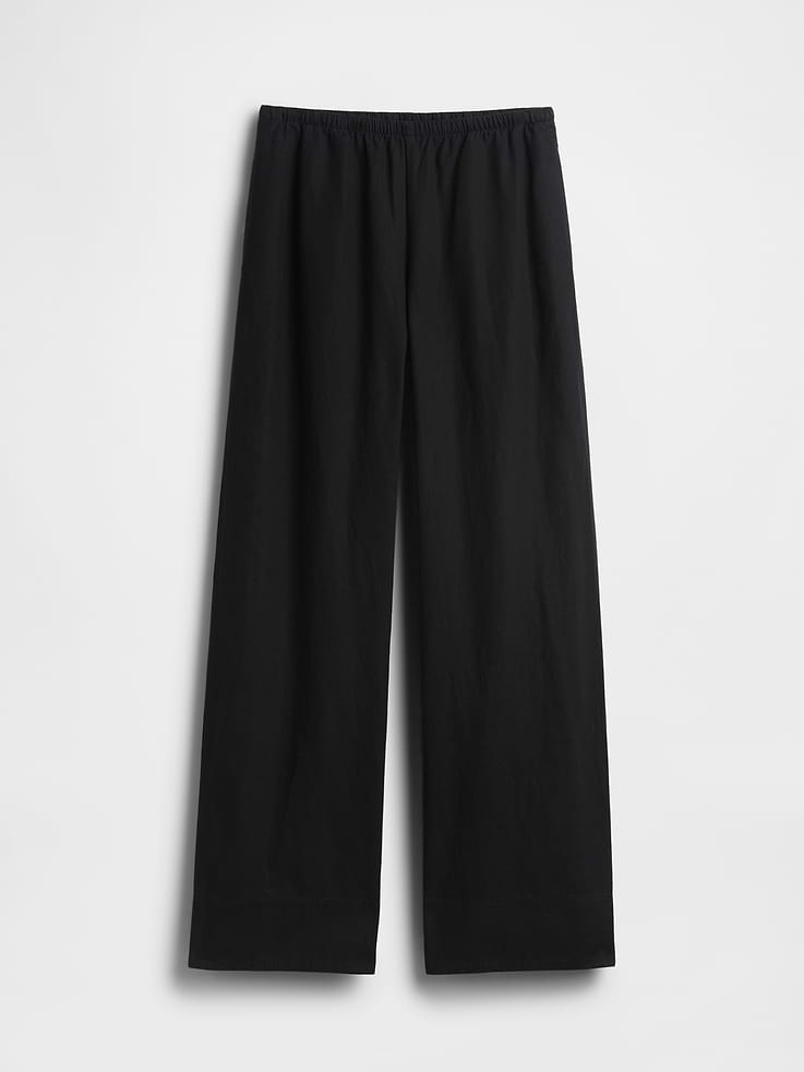 Image number 7 showing, Linen-Blend Easy Wide-Leg Pants