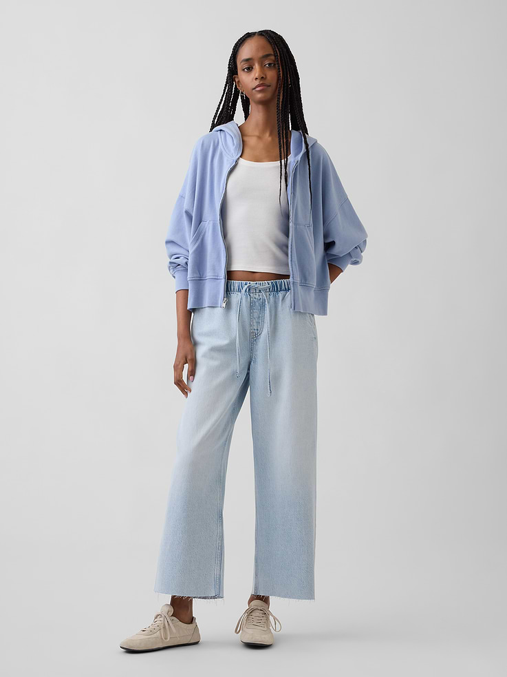 Image number 1 showing, Low Rise Easy '90s Loose Crop Jeans