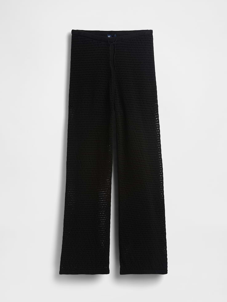 Image number 7 showing, 100% Cotton Crochet Sweater Pants