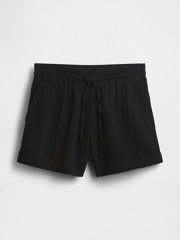 4" Mid Rise Cotton Gauze Easy Shorts