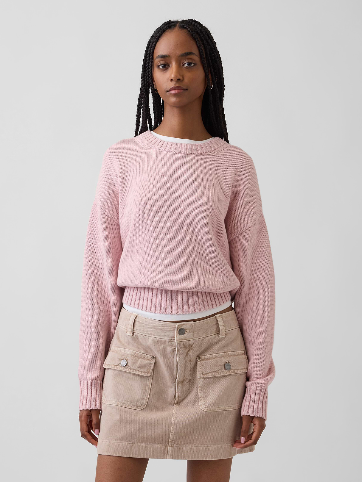 Gap 100% Cotton Oversized Crop Sweater (3)