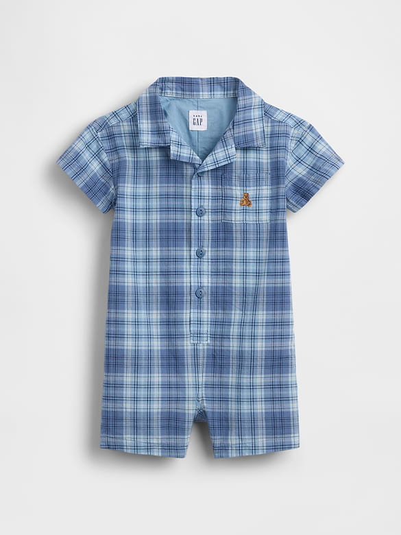 Baby Plaid Shorty One-Piece