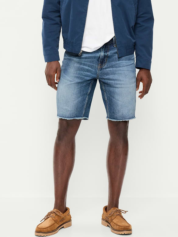 Slim Built-In Flex Jean Shorts-- 9-inch inseam