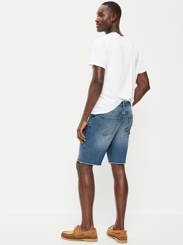 Slim Built-In Flex Jean Shorts-- 9-inch inseam