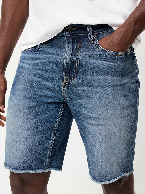 Slim Built-In Flex Jean Shorts-- 9-inch inseam