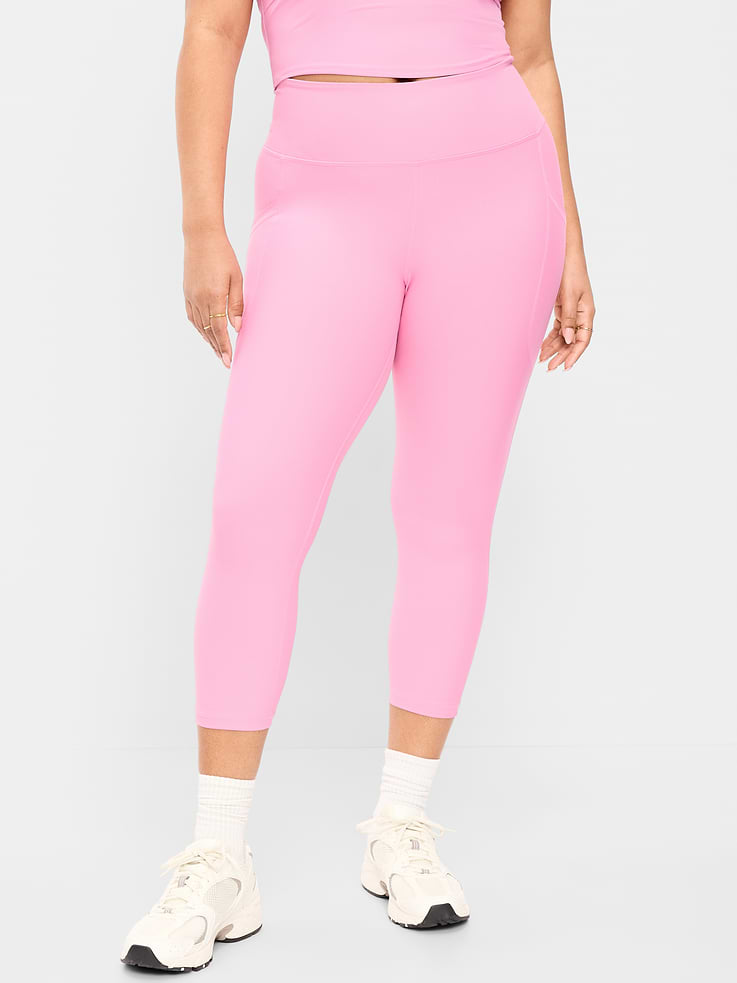 Image number 5 showing, High-Waisted PowerSoft Crop Pocket Leggings