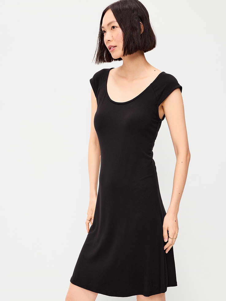 Image number 6 showing, Short-Sleeve Scoop-Neck Mini Dress