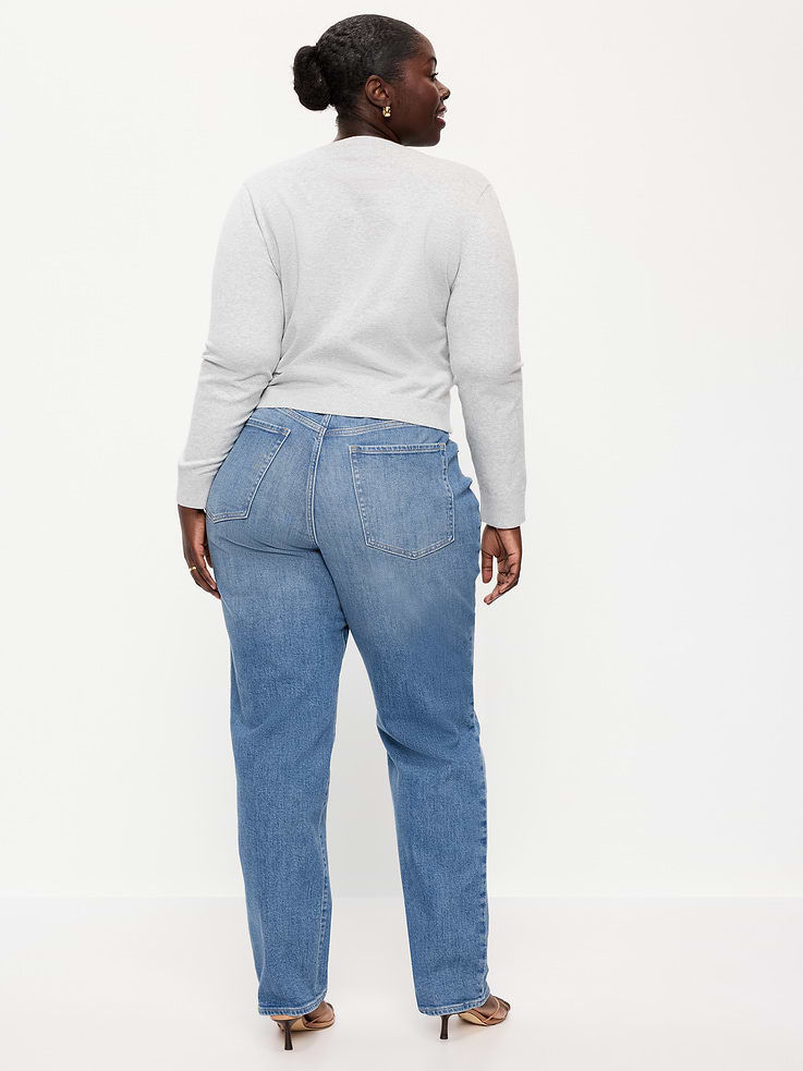 Image number 9 showing, Curvy High-Waisted OG Loose Straight-Leg Jeans