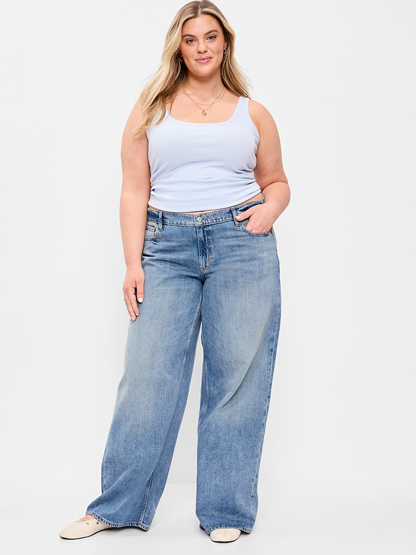 Low-Rise Baggy Wide-Leg Jeans