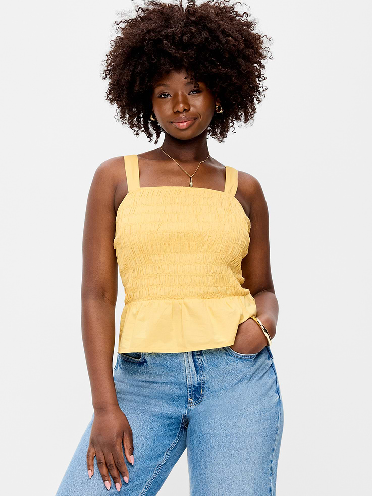 Image number 4 showing, Smocked Peplum Tank Top