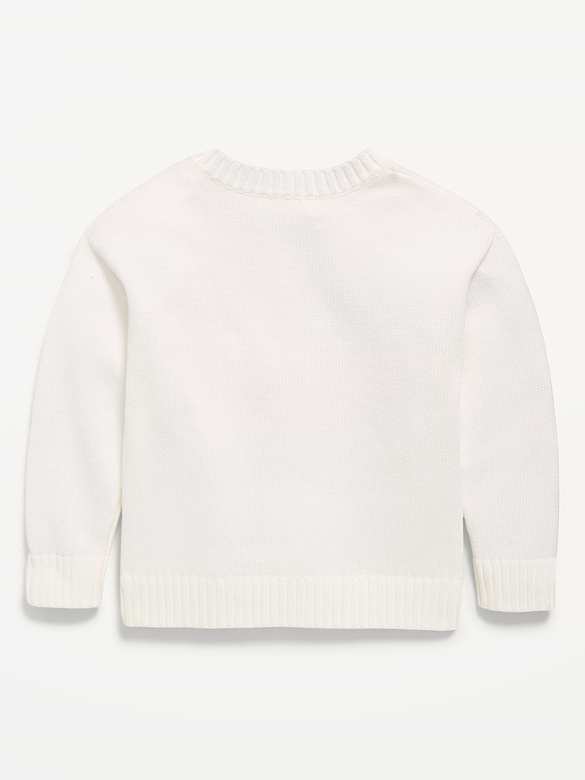 Long-Sleeve Graphic Pullover Sweater for Toddler Girls