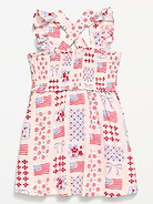 Image number 3 showing, Printed Sleeveless Smocked Dress for Toddler Girls