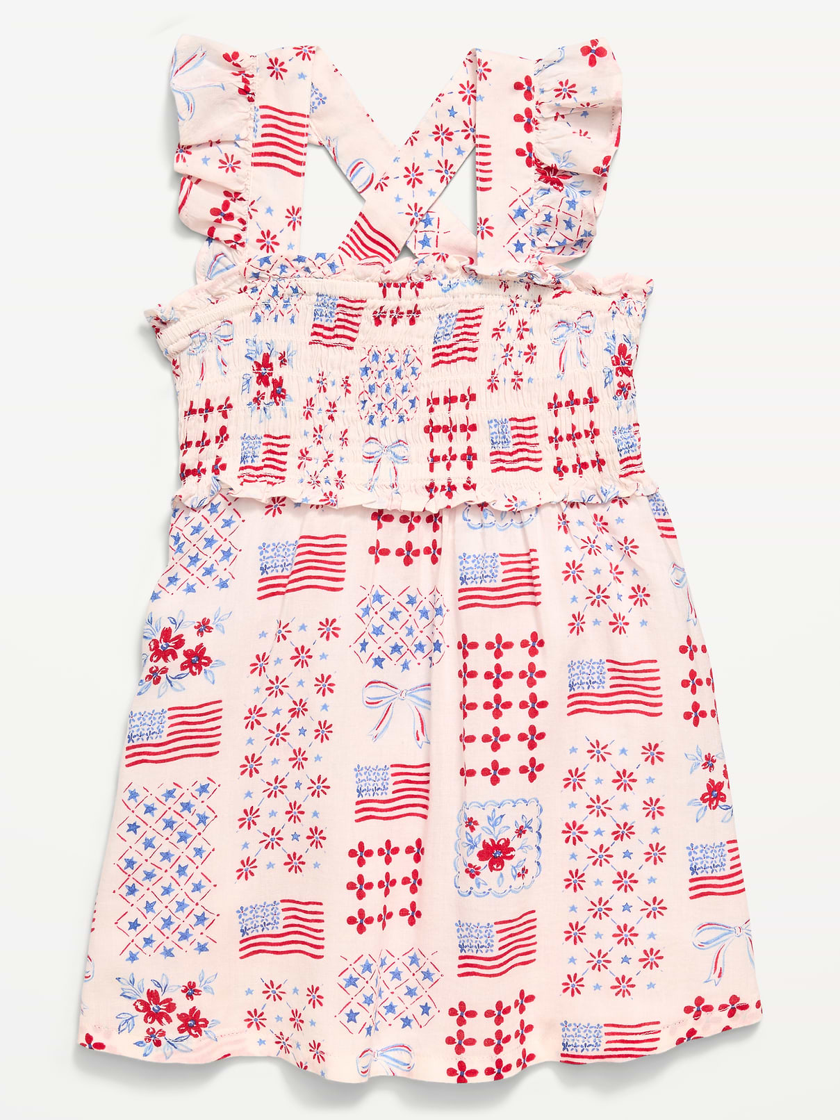 Image number 2 showing, Printed Sleeveless Smocked Dress for Toddler Girls
