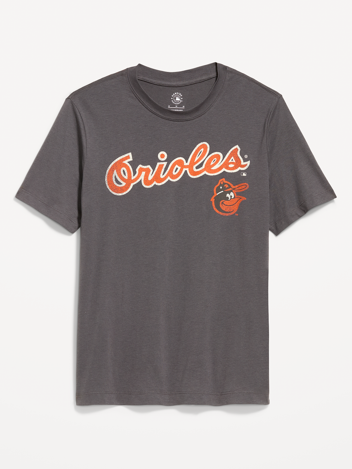 Image 1 of 2, rib-knit crew neck, short sleeves, graphic at front, Product #901216