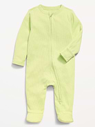 Image number 1 showing, Textured Ribbed 2-Way-Zip Sleep & Play Footed One-Piece for Baby