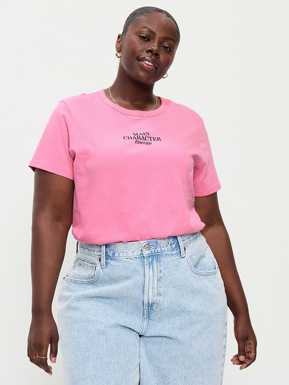 T-shirt passe-partout ras du cou à imprimé