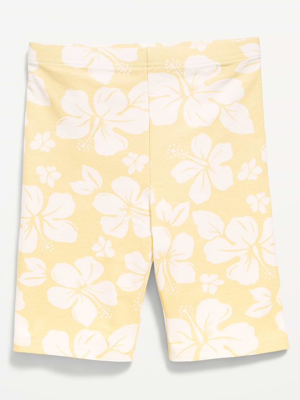 Printed Long Jersey Biker Shorts for Girls