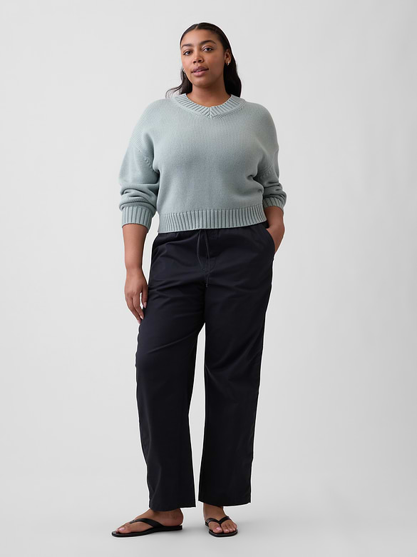 Mid Rise Easy Barrel Khakis