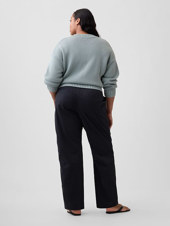 Mid Rise Easy Barrel Khakis