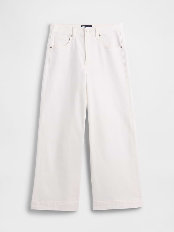 High Rise Wide-Leg Crop Jeans