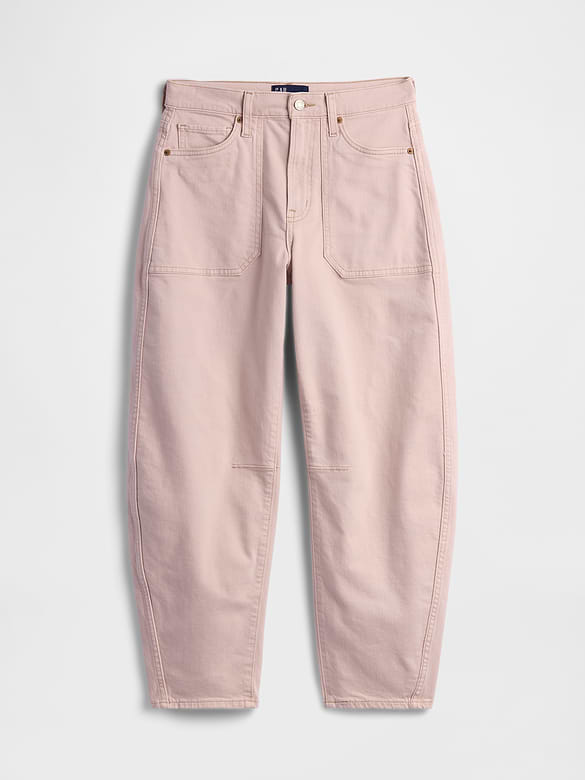 High Rise Barrel Jeans