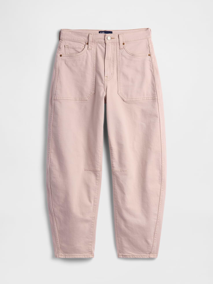 Image number 7 showing, High Rise Barrel Jeans