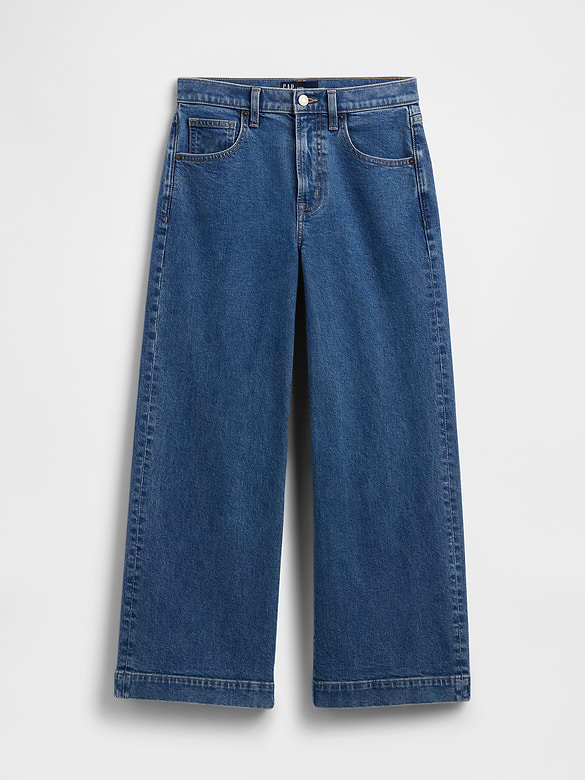 High Rise Wide-Leg Crop Jeans
