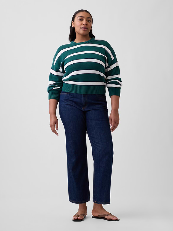 Low Slung SuperSoft Relaxed Straight Crop Jeans
