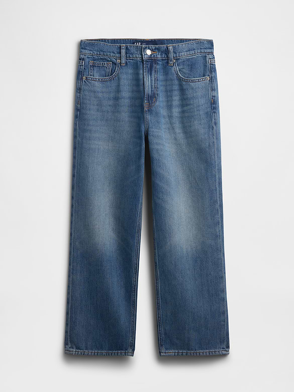 Low Slung SuperSoft Relaxed Straight Crop Jeans