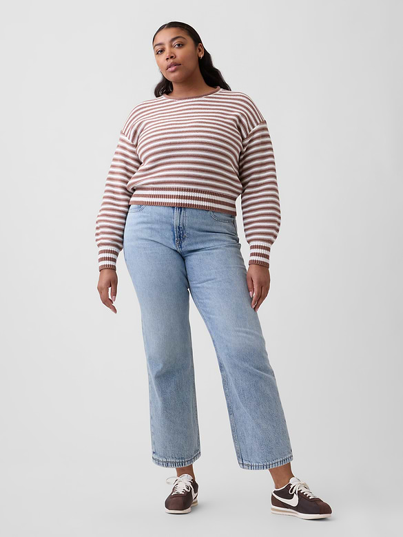 Low Slung SuperSoft Relaxed Straight Crop Jeans