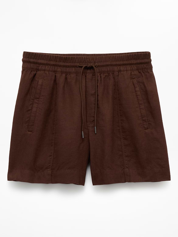 Retreat Linen Mid Rise 4" Short