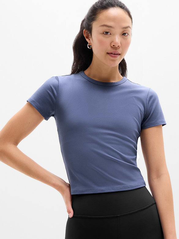 Signature Rib Crop Tee