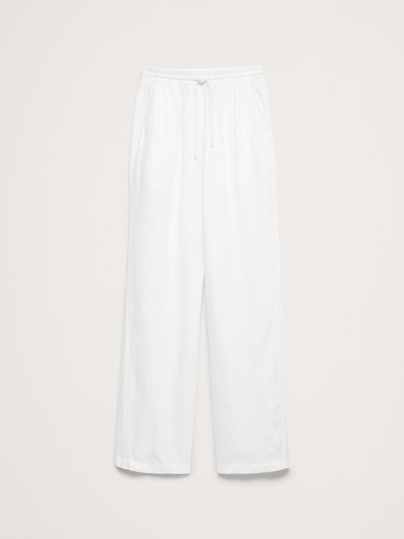 The Getaway Straight-Leg Pull-On Pant in Linen
