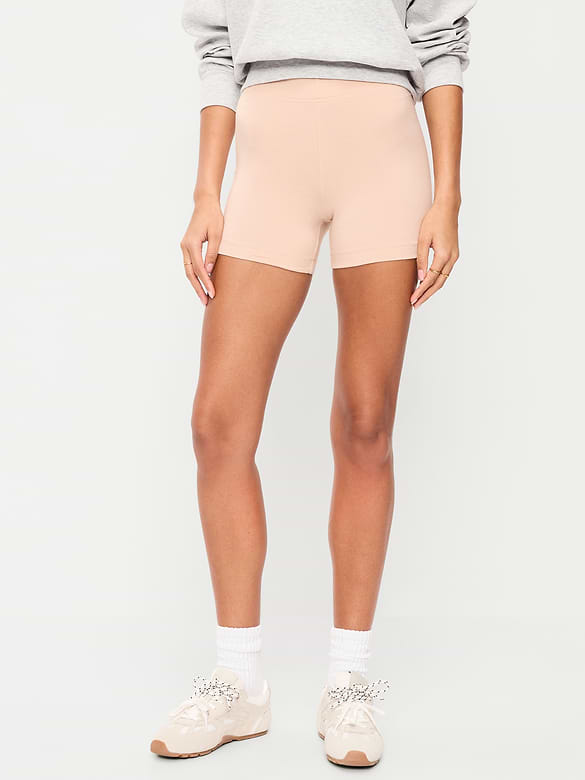 Cuissard en jersey à taille haute, entrejambe de 4 cm