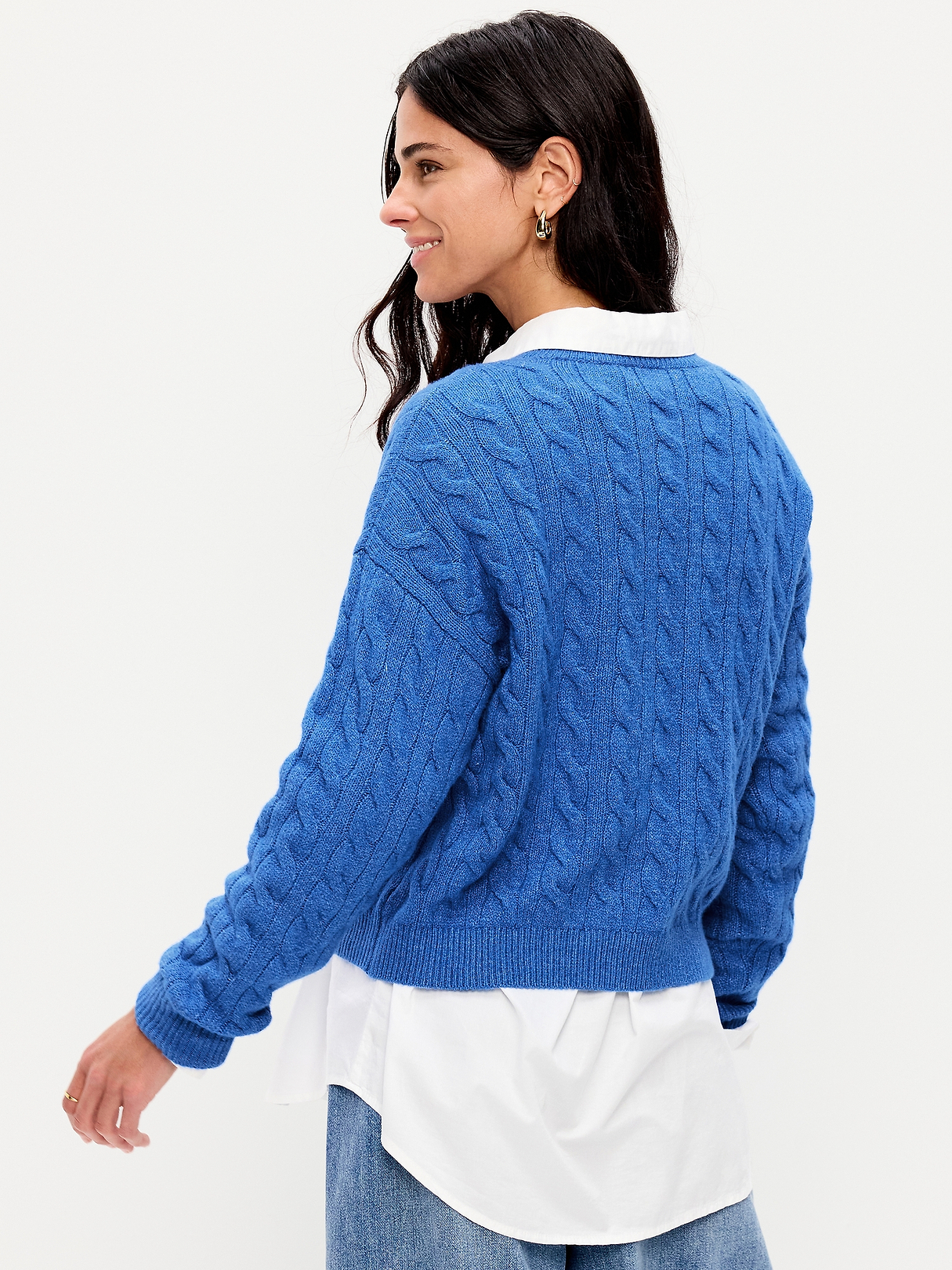 Old Navy x The Devil Wears Prada SoSoft Cerulean Cable-Knit