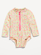L'image numéro 1 présente Maillot de bain anti-UV une-pièce à manches longues pour bébé