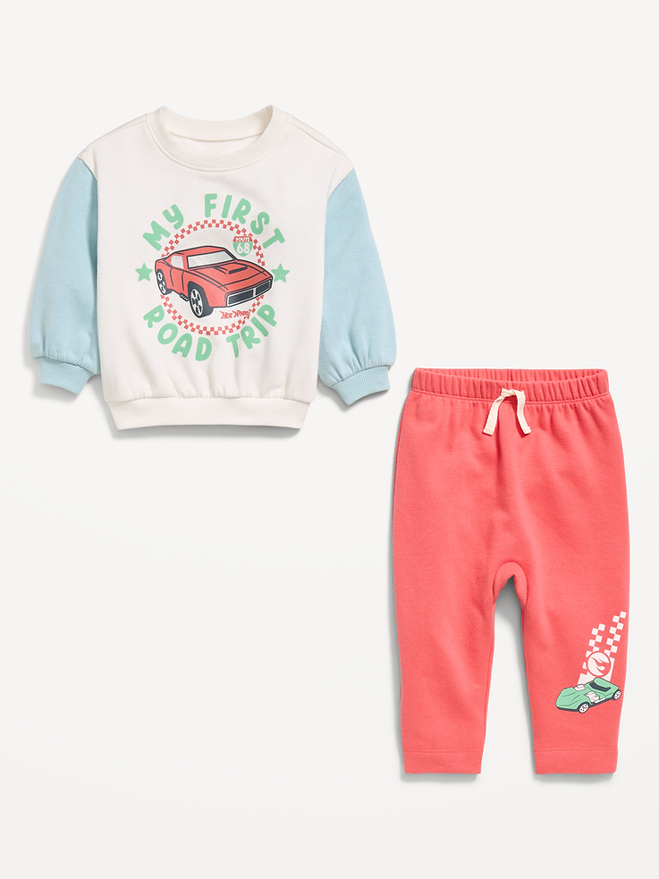 Image 2 of 2, Long-Sleeve Graphic Sweatshirt and Sweatpants Set for Baby