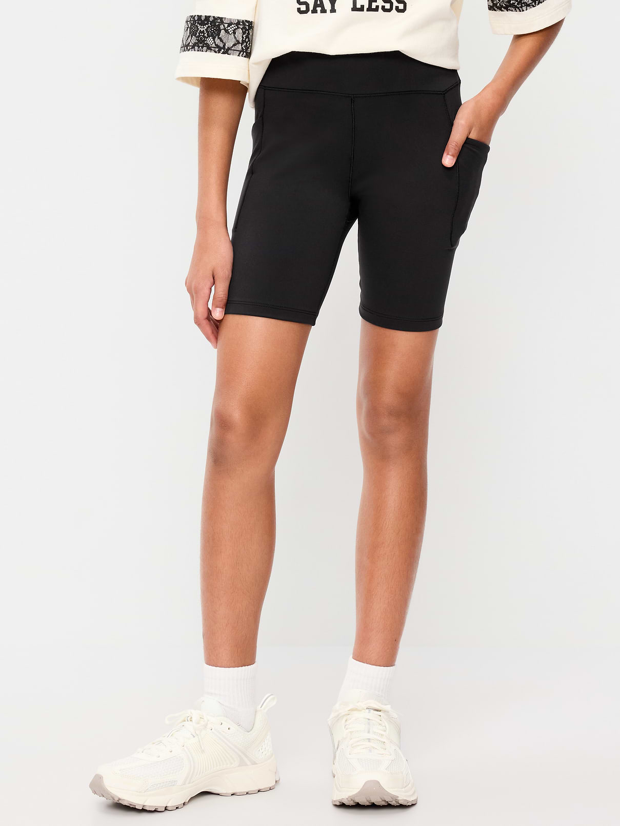 Image number 1 showing, High-Waisted StudioSmooth Biker Shorts for Girls