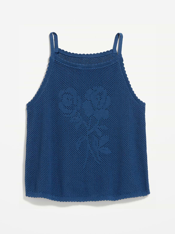 Camisole en tricot de coton littoral ajouré