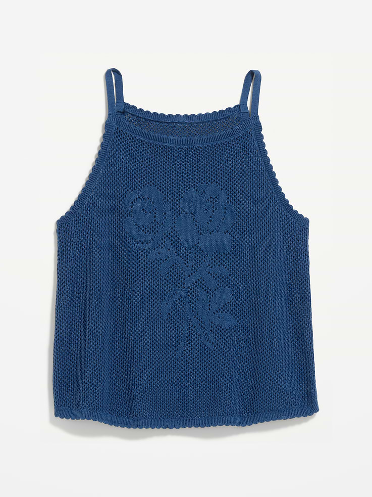 Image number 4 showing, Seaside Cotton Open-Weave Apron Tank Top