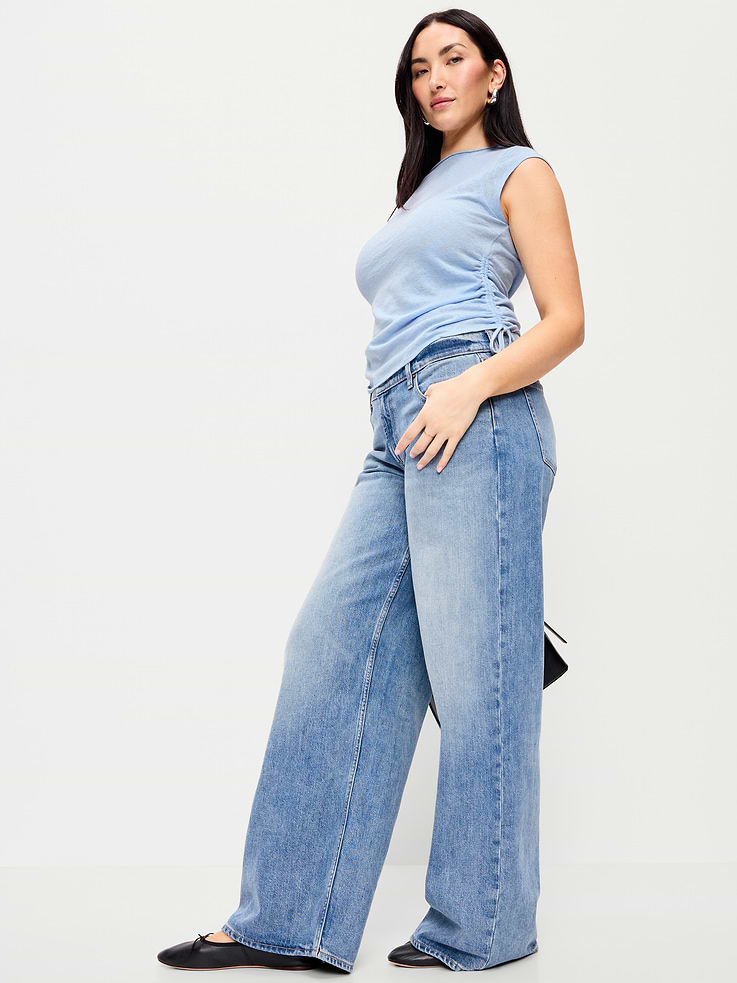 Image number 3 showing, Cap-Sleeve Shirred Side Top